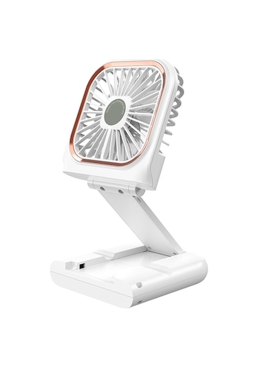 Lenyes Lhf13 Powerbank Özellikli Standlı Portatif Soğutucu El Fanı Beyaz