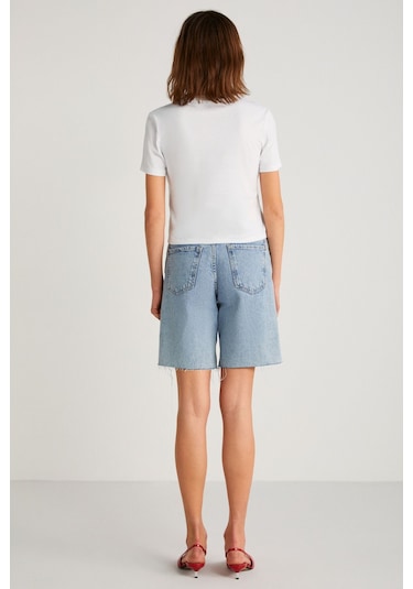 Ivonne Kadın Cocktail Baskı Desenli Kısa Kollu Organik Pamuklu Bisiklet Yaka Crop Beyaz T-shirt