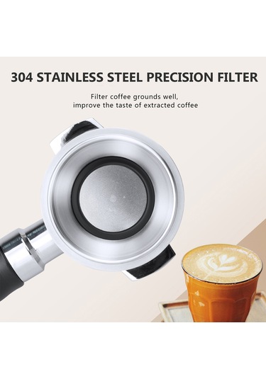 Xiyyadms Delonghi Ecp31.21/eco310/ecp35.31 Uyumlu Paslanmaz Çelik Kahve Filtre Kolu - Ahşap Saplı