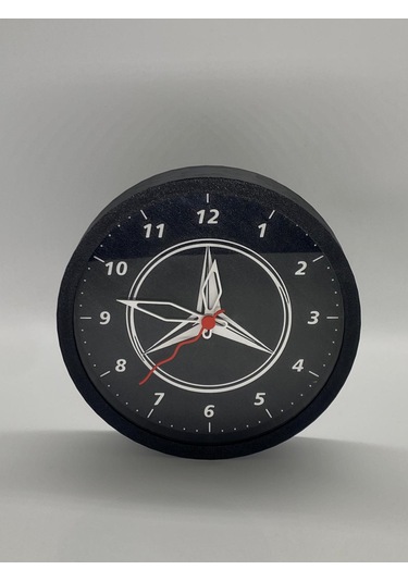 Mercedes Temalı, Siyah Kasa, Modern Duvar Saati Siyah