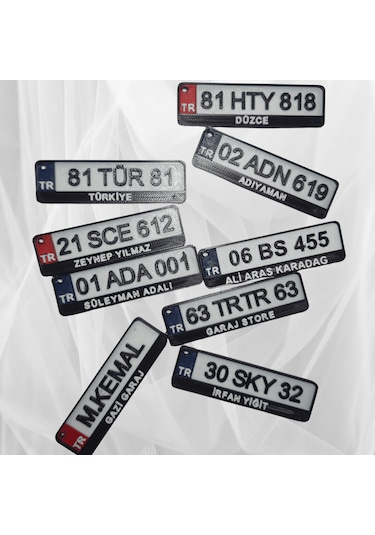 Kişiye Özel Plaka  Anahtarlık