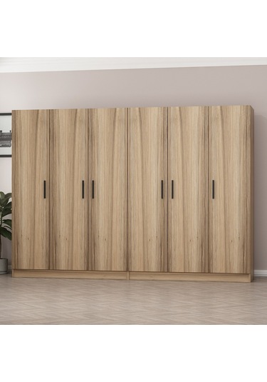 Minar Kale 6 Kapaklı 4 Ç Dolap Dore 210cm Ceviz