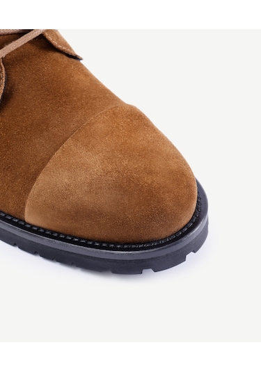 Yargıcı İnce Tabanlı Deri Bağcıklı Bot 25kkay4022x 057 Kahverengi