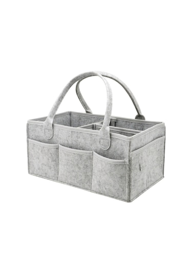 Xindoker Keçe Bebek Bezi Çantası - Toksik Olmayan, Dayanıklı Ve Hafif Anne Çantası Gri