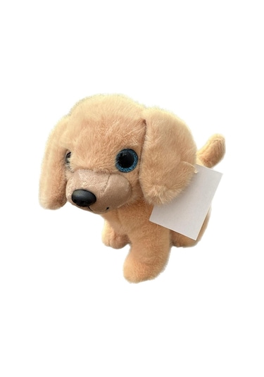 Havlayan Sesli Sevimli Ayakta Durabilen Peluş Köpek Oyuncak 25 Cm Sarı