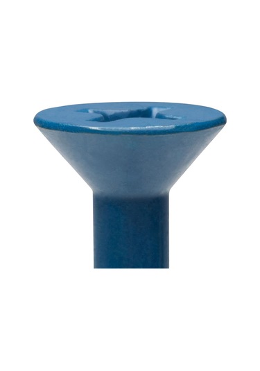 Xurunkeji 100 Adet 3/16 X 1-1/4ın Mavi Düz Phillips Beton Elmas Uçlu Vida Çapası Duvar Örgüsüne Ankraj İçin 10x7x5cm