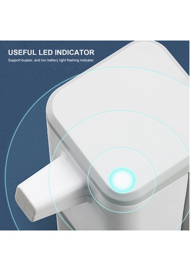 Springsun Beyaz Kare 600ml Otomatik Enjeksiyon Köpük Sabun Dağıtıcı - Masaüstü/duvar Üstü, 3 Seviye Ayarlanabilir, Pil Yok Duvar Tutucu Hediye Pd-pmj-03 Beyaz