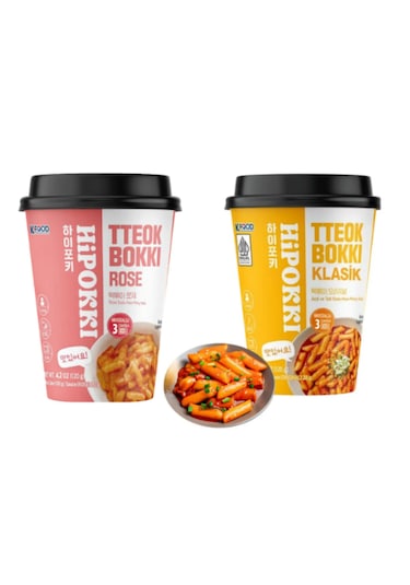 Hipokki Rose Soslu Ve Klasik Soslu Tteokbokki Kore Pirinç Keki 120gr 2'li Set