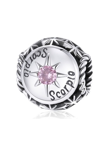 S925 Ayar Gümüş On İki Takımyıldızı Zirkon Boncuk Dıy Bilezik Kolye Aksesuarları, Stil: Akrep Çok Renkli