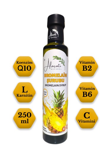 Bromelain Zengin İçerikli Detox Mix Şurubu Vitamin İlaveli