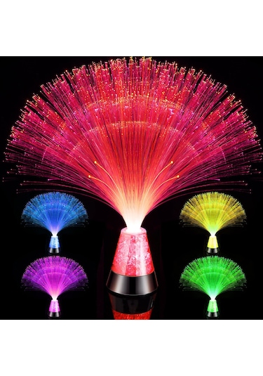 Symbee Usb Işıklı Renkli Fiber Optik Aydınlatma - Ev Dekorasyonu, Hediye, Ofis Ve Yatak Odası Için Parlak Renkler Ve Sıcak Atmosfer Oluşturur Beyaz