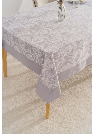 Damascus Gri Masa Örtüsü 160x220 Cm Çok Renkli