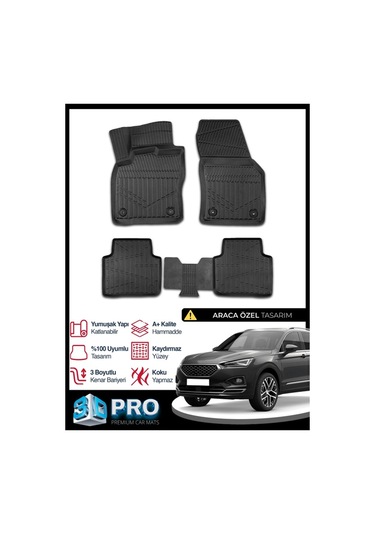 Seat Tarraco 3d Havuzlu Paspas 2021 2022 2023 2024 2025 Model Kokusuz