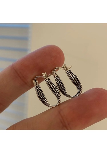 925ayar Gümüş Büküm Sarma Küpe