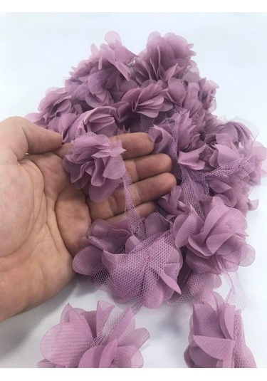 FdayAksesuar Lila Lazer Kesim Tül Çiçek FRDY14743