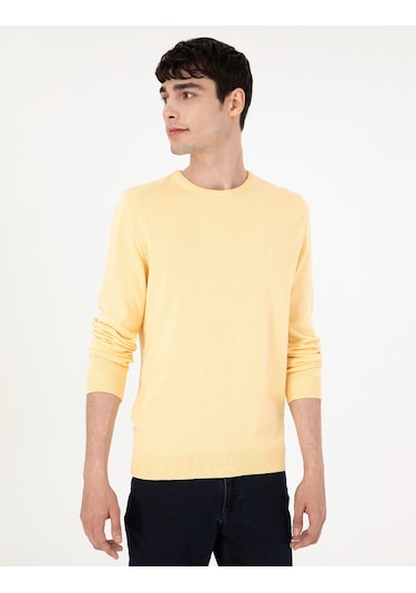 Pierre Cardin Erkek Açık Sarı Kazak /triko 50296575-vr004 Açık Sarı