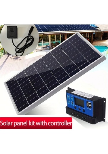 Elmpaly Güneş Panel Kiti 12v/24v Çoklu Çıkışlı Taşınabilir Şarj Kontrollü Dc Model