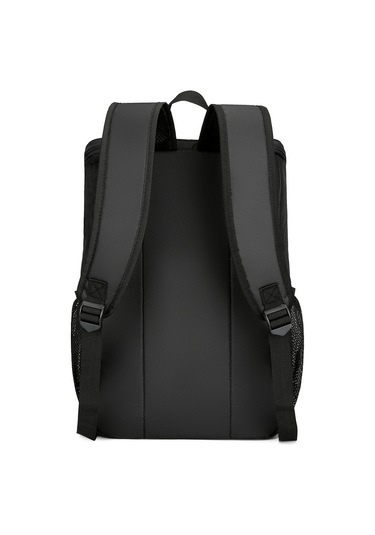 Lemestar Siyah 24l Izole Sıcak/soğuk Tutan Çift Omuzlu Sırt Çantası, Leakproof Oxford Kumaş, Yemeş-kahve Taşıma, Gece Güvenlik Reflektörlü, Kamp-piknik-iş İçin Siyah