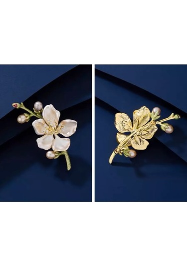 Beautiful Detail Broş Çiçek Takı 214184074 Altın Rengi