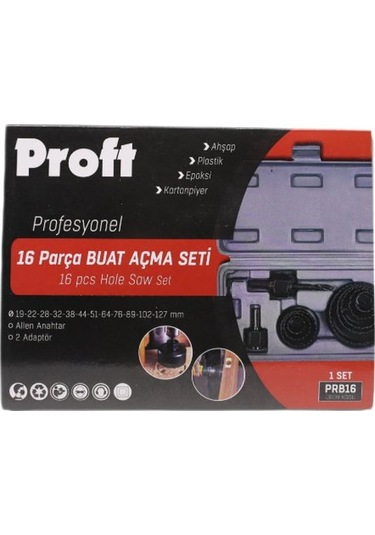 Proft Buat Panç Seti 16lı Mat Siyah