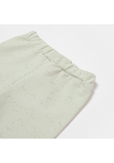 Biorganic Tiny Birds Patiksiz Bebek Pantolonu 57876 Ekru - Yeşil