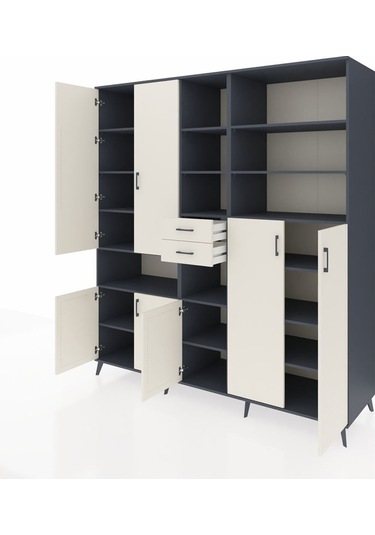 Kronos Dolap 17 Raflı 2 Çekmeceli 7 Kapaklı 220x59x243 Antrasit-aytaşı/aytaşı Aytası/aytası Kronos Dolap 17 Raflı 2 Çekmeceli 7 Kapaklı 220x59x243 Antrasit-aytaşı/aytaşı Aytası/aytası