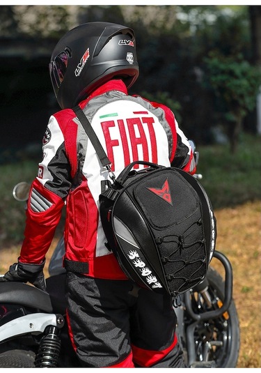 Gahome Motosiklet Arka Çanta - Kırmızı Siyah