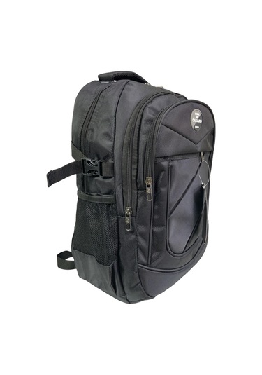 Büyük Su Geçirmeyen Kalın Kumaş Ortopedik Üç Bölmeli Okul Gezi Seyahat Kamp Sırt Çantası 32cmx47cm Siyah