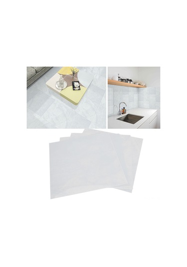 Shineyee 4 Adet Mermer Desenli Otomatik Yapışkan Duvar Sticker - Su Geçirmez, Kaymazsız, 3d Dekoratif Pvc Zemin & Duvar Kaplama 30x30cm Kristal Model Diğer