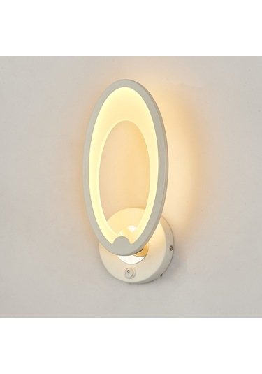 Yunboo Led Duvar Lambası 3000k Sıcak Işık 10w Enerji Tasarruflu 85-265v Açma/kapama Anahtarlı Odalar İçin Modeller:3062 Beyaz