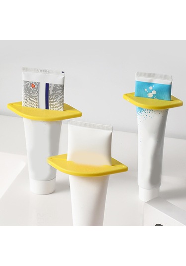 Suntek 2 Adet Diş Macunu Sıkma Klipsleri Tüp Yardımları Ev Sarı Diğer