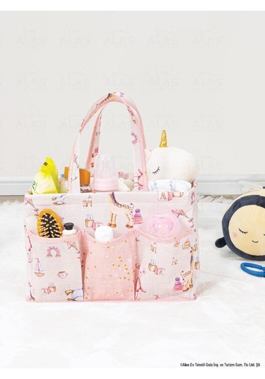 Modernavm Baby Bebek Bakım Çantası 15*43*14 Pembe Çok Renkli