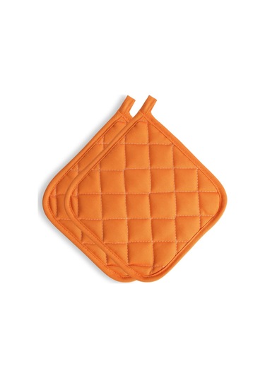 Yanmaz Ve Isıya Dayanıklı Fırın Eldiveni Ve Tutacak 2 Eldiven, 2 Tutacak Turuncu