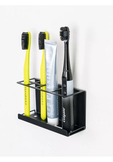 Metallux Diş Fırçası Ve Macunu İçin Bardak Tutucu 194022283 Siyah