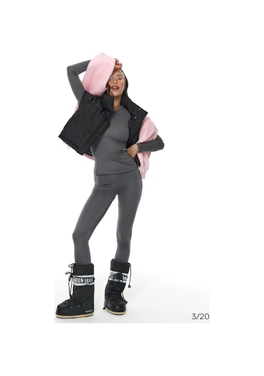 Make Mess Spor Dar Kesim Uzun Kollu Üst 298675840 Gri