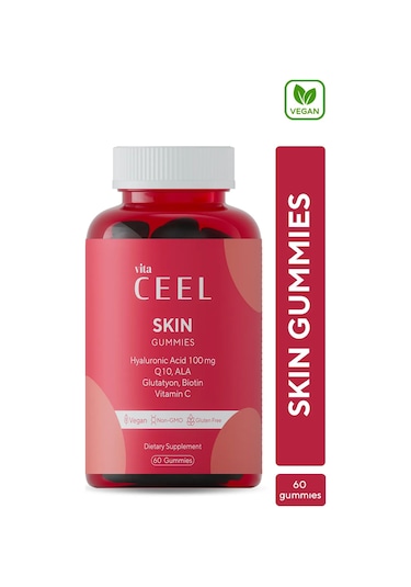 VitaCeel Cilt Vitamini Çiğnenebilir Vegan Gummy, Hyaluronic Acid, Vitamin C, Glutatyon, Q10, Ala, Biotin