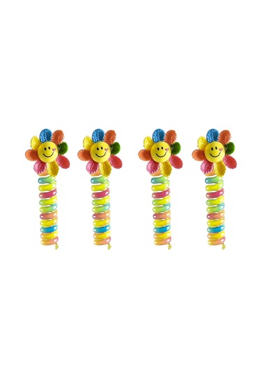 Toka Çocuk Tokası Spiral Toka 4'lü Set Karışık - Çok Renkli