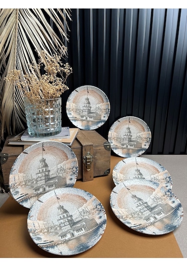 Tabak Evi Maiden Chic Porselen Pasta Tabağı 21cm 6 Kişilik 6 Parç