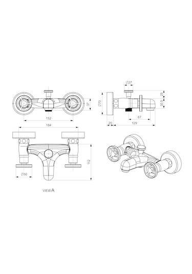 Vistablack Banyo Bataryası Siyah Siyah