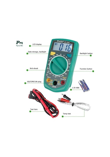 Proskit MT - 1233C Dijital Multimetre Ölçü Aleti