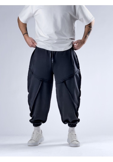 Cocopelli Dikiş Detaylı Siyah Erkek Jogger Pantolon Coc2772 Siyah