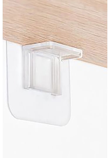 8 Adet Yapışkanlı Raf Destek Aparatı Dolap Raf Tutucu Sabitleyici Klips Askı 8li Çok Renkli