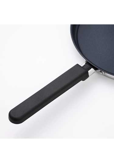 Ikea Mıddagsmat Krep-pankek Tavası 24 Cm Krom - Siyah 1 Parça Gümüş - Siyah