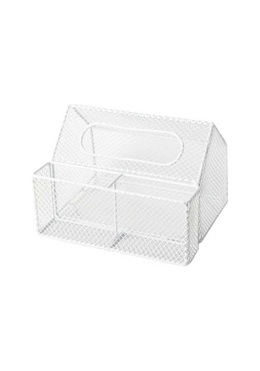 Pazly Yüz Suntek Peçete Metal Mendil Kutusu Kompakt Kılıfı Beyaz Beyaz Br Diğer