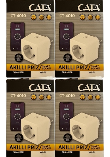 Cata Ct-4010 Wifi Üzerinden Kontrol Edilebilen Akıllı Priz 4 Adet
