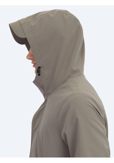 Haki Oversize Fit Kruvaze Yaka Casual Dokuma Pardesü Haki