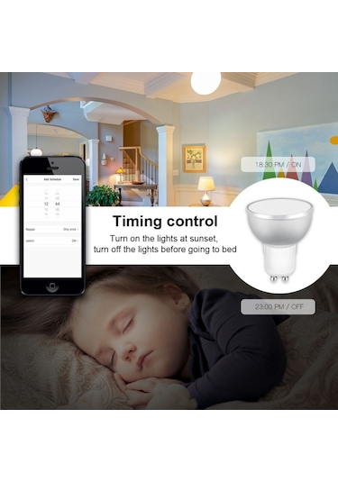 Sones Gu10 5w Rgb Karartma Wıfı Akıllı Led Ampul Enerji Tasarruflu Işık