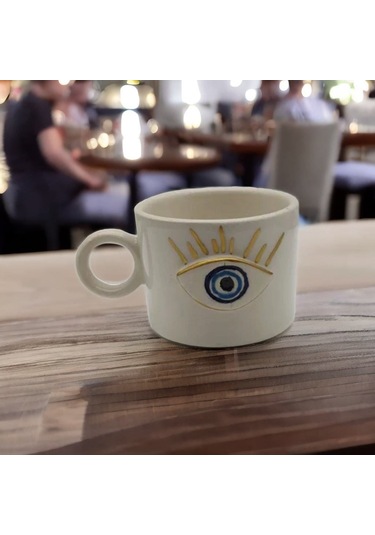 Altın Yaldız Göz Nazar Fincan Mug