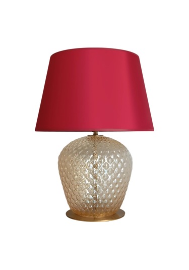 Lesco Bal Renkli Cam Abajur Sarı