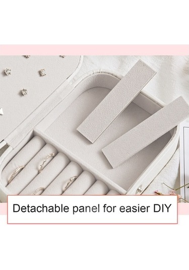 Novahub Kızlar Takı Saklama Kutusu Pu Deri Çift Katmanlı Tasarım Pembe Pembe Pembe